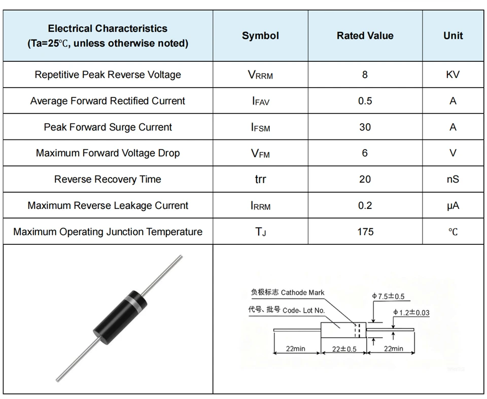 SIC High Voltage Diode 8KV suppliers